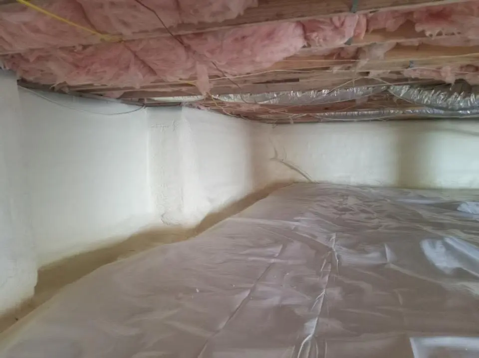 Crawl space encapsulation with closed-cell spray foam for Spray Foam Roofing in Shawangunk